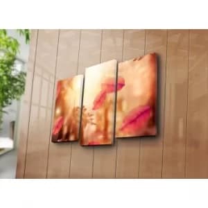 3PATK-10 Multicolor Decorative Canvas Painting (3 Pieces)