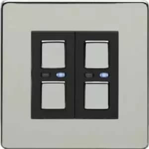 LightwaveRF Double Slave Dimmer - Chrome - JSJSLW452C