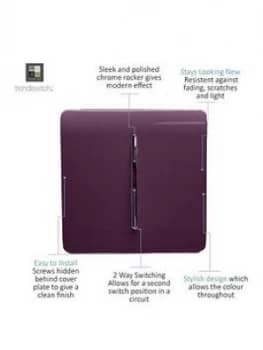 Trendiswitch 1G 2W 10 Amp Light Switch Plum