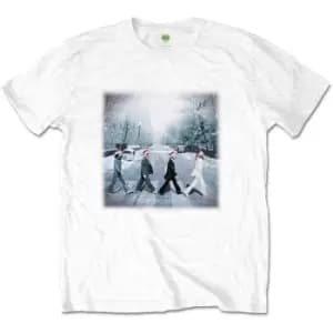 The Beatles - Abbey Christmas Unisex XX-Large T-Shirt - White