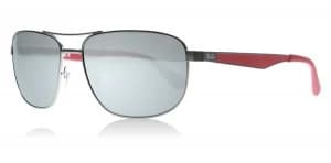 Ray-Ban RB3528 Sunglasses Gunmetal / Red 029-88 61mm