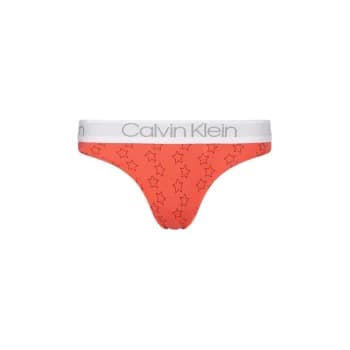 Calvin Klein Printed Cotton Thong - Strawberry Shke