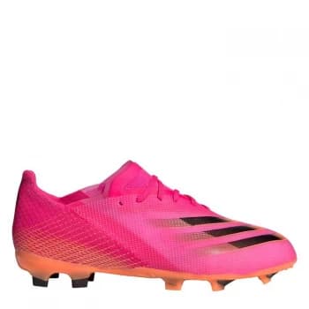 adidas X Ghosted.1 Childrens FG Football Boots - ShockPink/Orang