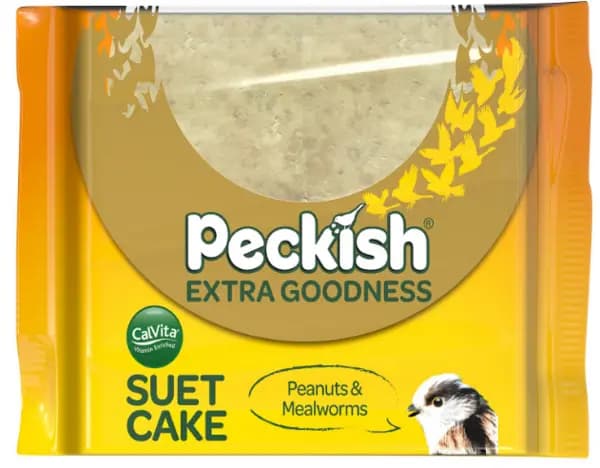 Peckish Extra Goodness Mealworm Suet Cake Bird Food 300g