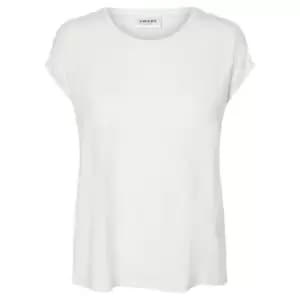 Vero Moda VM Ava Plain Shirt Sleeve T-Shirt Womens - White