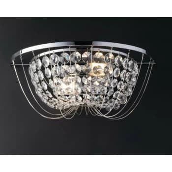 Fan Europe Lighting - Fan Europe Vienna - Crystal K9 Flush Wall Light, Chrome, E14