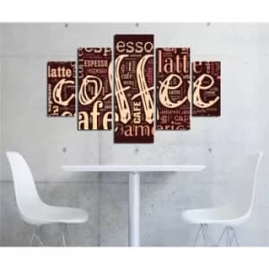 ST215 Multicolor Decorative MDF Painting (5 Pieces)