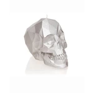 Silver Large Low Poly Skull