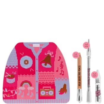 benefit Jingle Brows Eyebrow Pencil, Eyebrow Gel and Highlighting Pencil Gift Set (Various Shades) - 5 Warm Black-Brown