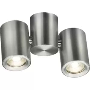 Knightsbridge - Dee Twin Surface Adjustable Round Spotlight Brushed Chrome - DEA2TRBC