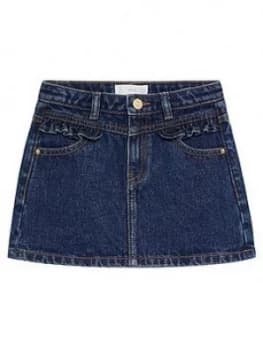 Mango Girls Denim Skirt - Dark Blue