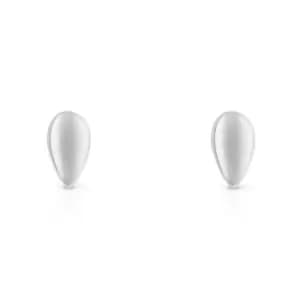JG Fine Jewellery 9ct White Gold Plain Teardrop Stud Earrings