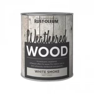 Rust-Oleum Weatherd Wood Paint White Smoke 750ml