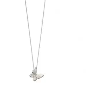 Elements Silver Mop Butterfly Plain Silver Slider Pendant P4669W