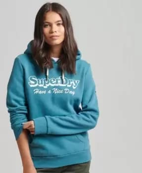 Superdry Womens Travel Hoodie Green / Varsity Green - Size: 12