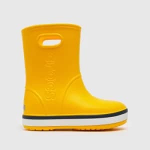 Crocs Yellow Crocband Rain Boot Tdlr Boots Toddler