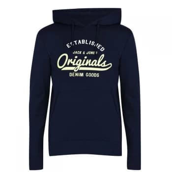 Jack and Jones Logo OTH Hoodie Mens - Navy
