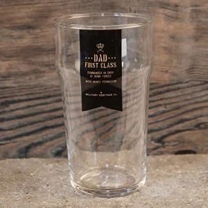 Military Heritage Beer Glass - Dad First Class