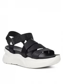 UGG LA Shores Wedge Sandal - Black, Size 3, Women