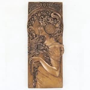 Autumn Leaves Cold Cast Bronze Plaque