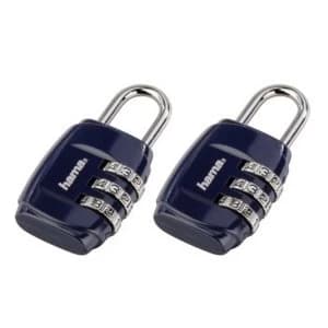 Hama Combination Luggage Padlock, set of 2, dark-blue