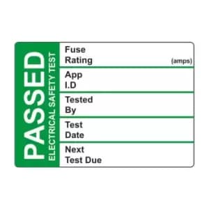 Spectrum Industrial PAT Test Label - 50 Roll Sav (50 X 35MM)