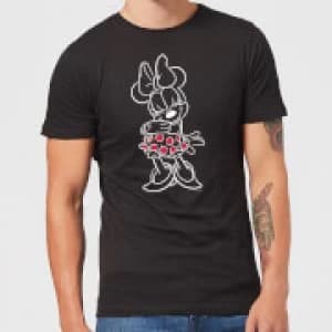 Disney Mini Mouse Line Art Mens T-Shirt - Black