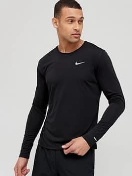 Nike Run Dri-FIT Miler Long Sleeve T-Shirt - Black Size M Men