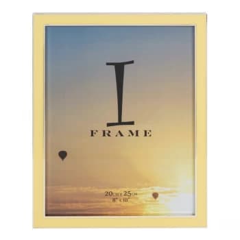 8" x 10" - iFrame Silver Plated Yellow Epoxy Photo Frame