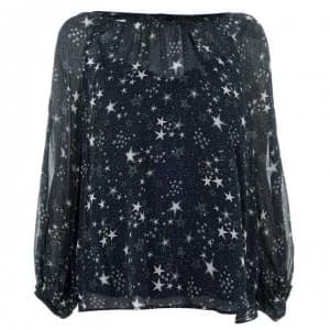 Velvet Star Print T-Shirt - Star Print