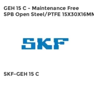 GEH 15 C - Maintenance Free SPB Open Steel/PTFE 15X30X16MM