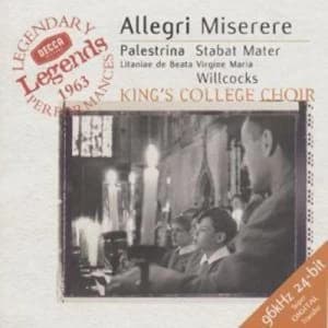 Allegri Miserere ect by Gregorio Allegri CD Album
