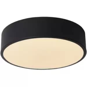 Lucide Lighting - Lucide unar - Flush Ceiling Light - Ø20cm - LED Dim. - 1x12W 2700K - 3 StepDim - Black