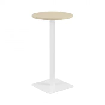 Contract 600MM High Table - Maple Top and White Base