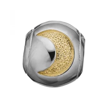 Ladies Christina Sterling Silver Moon & Star Bead Charm