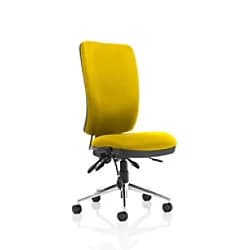 Dynamic Independent Seat & Back Task Operator Chair Without Arms Chiro Senna Yellow Seat Without Headrest High Back