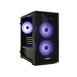 CRONUS Theia Case Gaming Black Micro Tower 1 x USB 3.0 / 2 x USB 2.0 Tempered Glass Side Window Panel Mesh Front Panel for Optimized Airflow Addressab