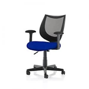 Executive Chair Camden Black Mesh in Stevia Blue