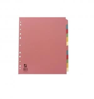 Q-Connect Extra Wide A4 Subject Divider 12 Part KF76983