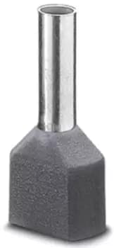 Phoenix Contact, AI-TWIN2X 4 -12 GY Insulated Crimp Bootlace Ferrule, 12mm Pin Length, 3.8mm Pin Diameter, 2 x 4mm