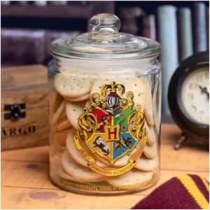 Harry Potter Hogwarts Glass Cookie Jar