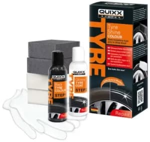 QUIXX Car Detail Vehicle Restore Long Lasting Tyre Shine Gloss Colour Kit QTSC1
