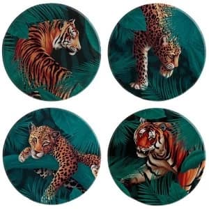 Spots and Stripes Big Cat Set of 4 Coasters