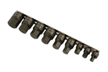 Laser Tools 5666 Hex Bit Set (AF) - Low profile 9pc