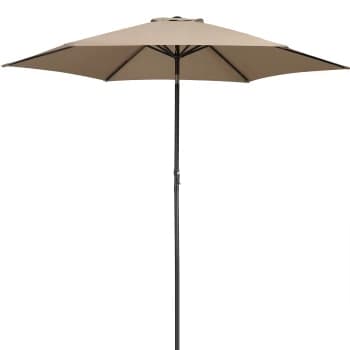Parasol Taupe 3m Crank & Tilt UV-Protection 50+