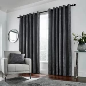 Helena Springfield Roma Lined Curtains 90" x 90", Gun Metal