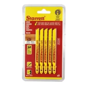 Starrett Unique 8TPI Fast & Straight Wood Cutting Jigsaw Blade - 75mm (5 Pack) (SA315)