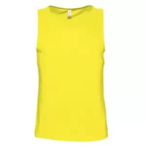 SOLS Mens Justin Sleeveless Tank / Vest Top (L) (Lemon)