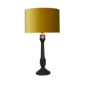 Pacific Lifestyle Captiva Wood Candlestick Table Lamp, Black