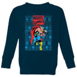 Marvel Avengers Thor Kids Christmas Sweatshirt - Navy - 11-12 Years